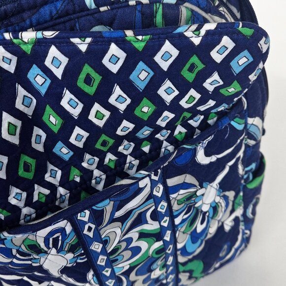 Vera Bradley Mini Backpack Mediterranean Blue Quilted Cotton Travel Bag main image 6